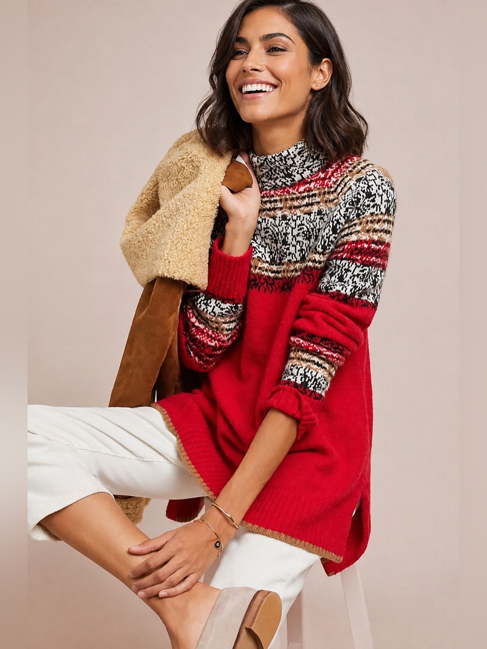Anthropologie Nordic stripe sweater